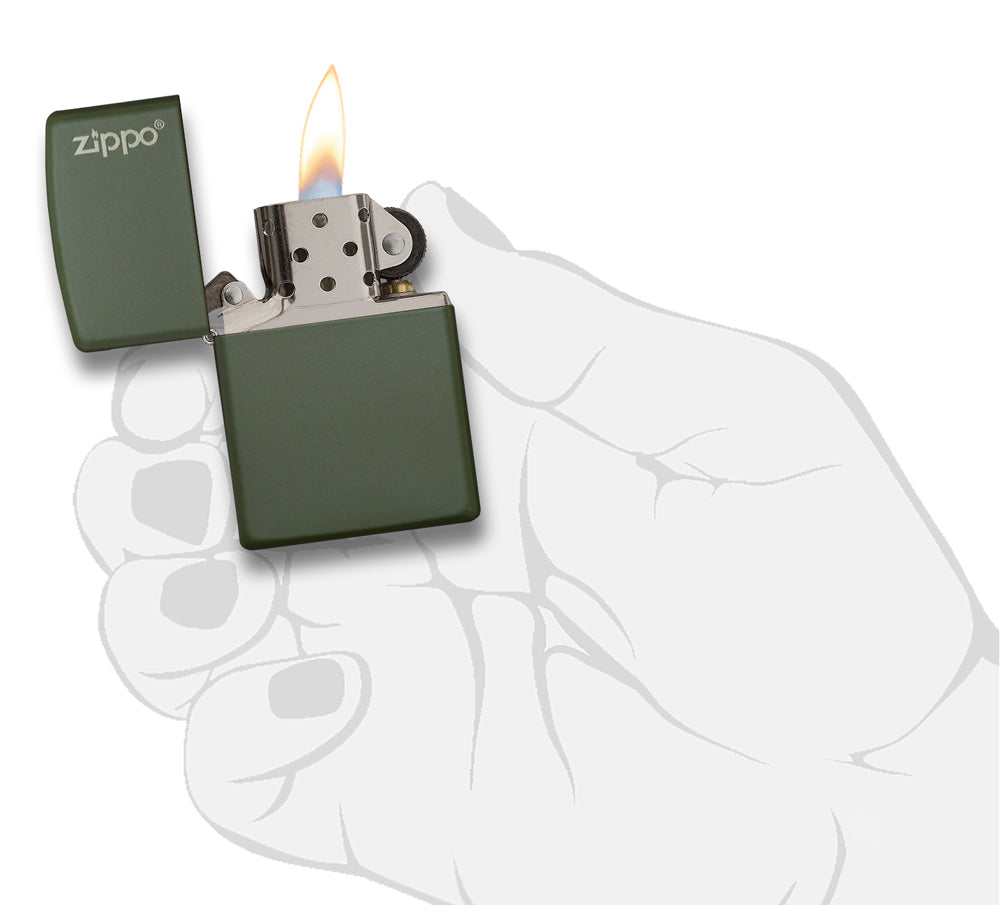 Zippo Classic Green Matte W/Zippo Logo