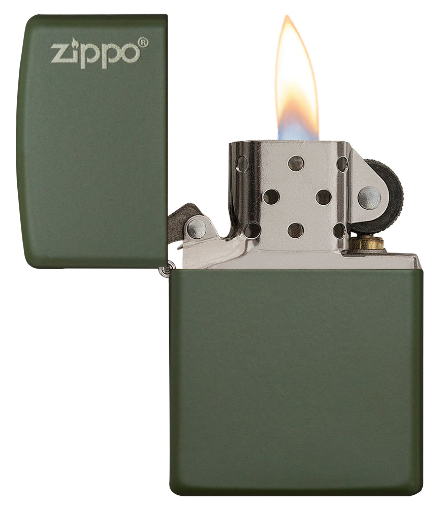 Zippo Classic Green Matte W/Zippo Logo