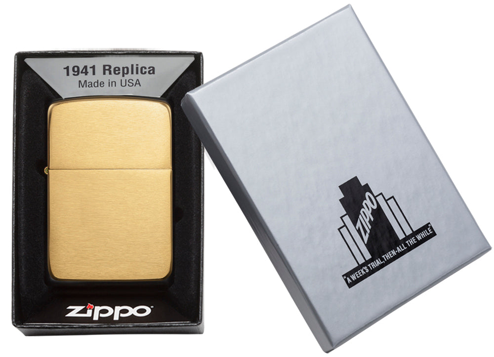 Zippo Brushed Brass 1941 Replica