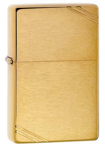 Zippo Brushed Brass Vintage with Slashes