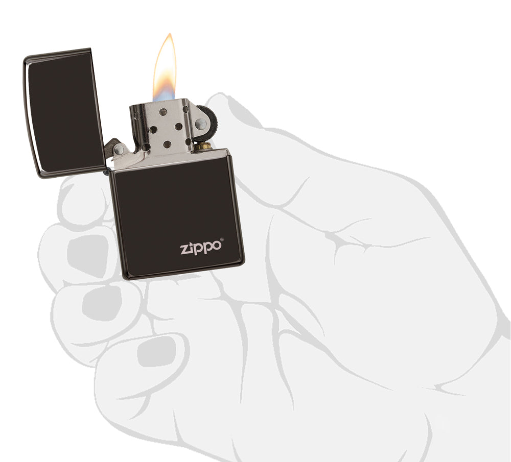 Zippo Ebony Zippo Logo