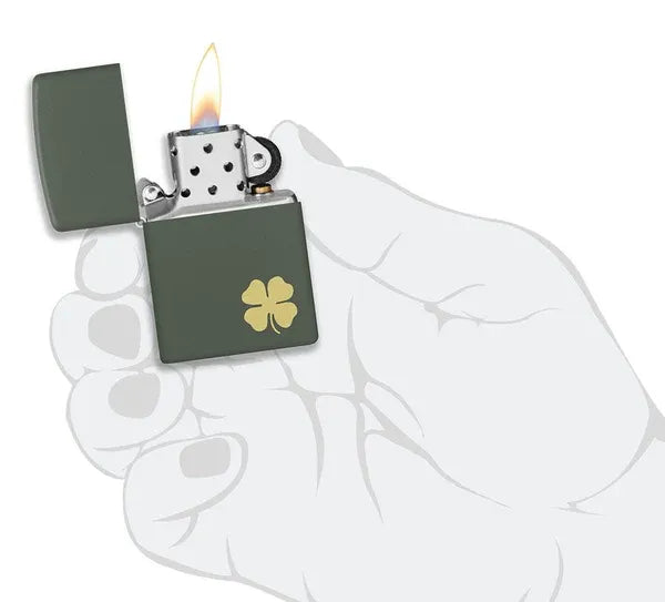 Zippo Classic Green Matte Zippo Logo