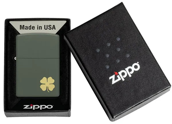 Zippo Classic Green Matte Zippo Logo