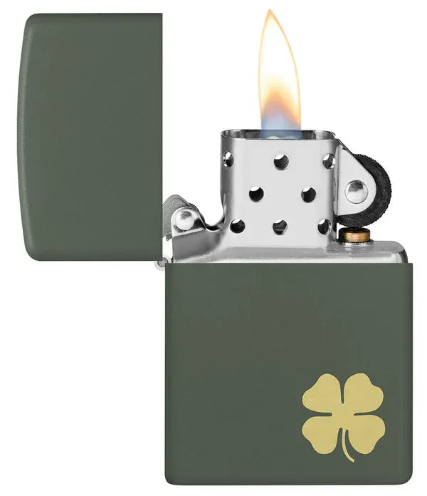 Zippo Classic Green Matte Zippo Logo