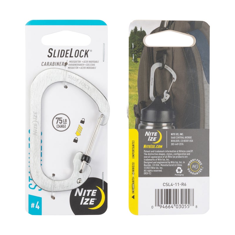 Nite Ize Slidelock® Carabiner Stainless Steel #3 - Stainless