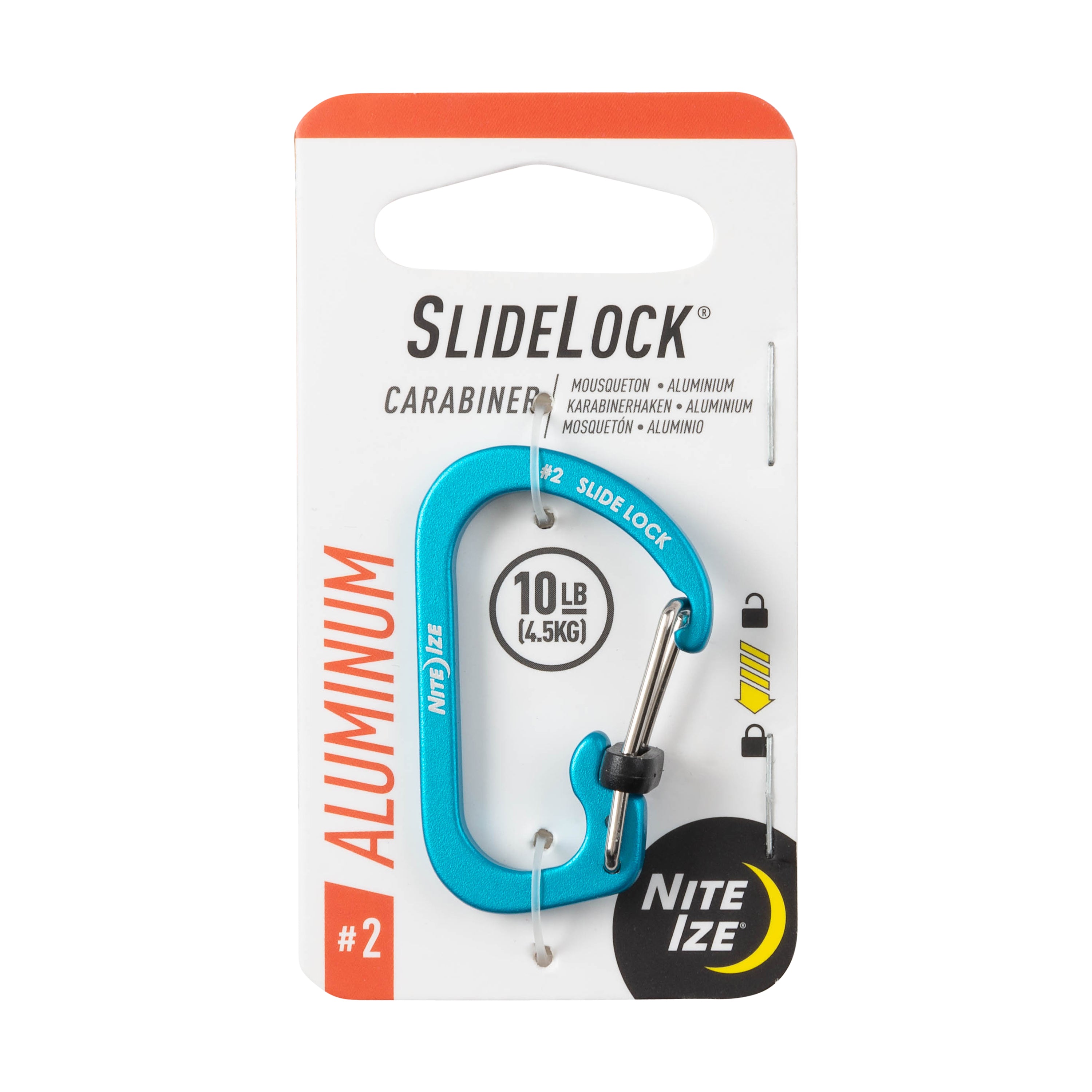 Nite Ize Slidelock® Carabiner Aluminum #2 - Blue