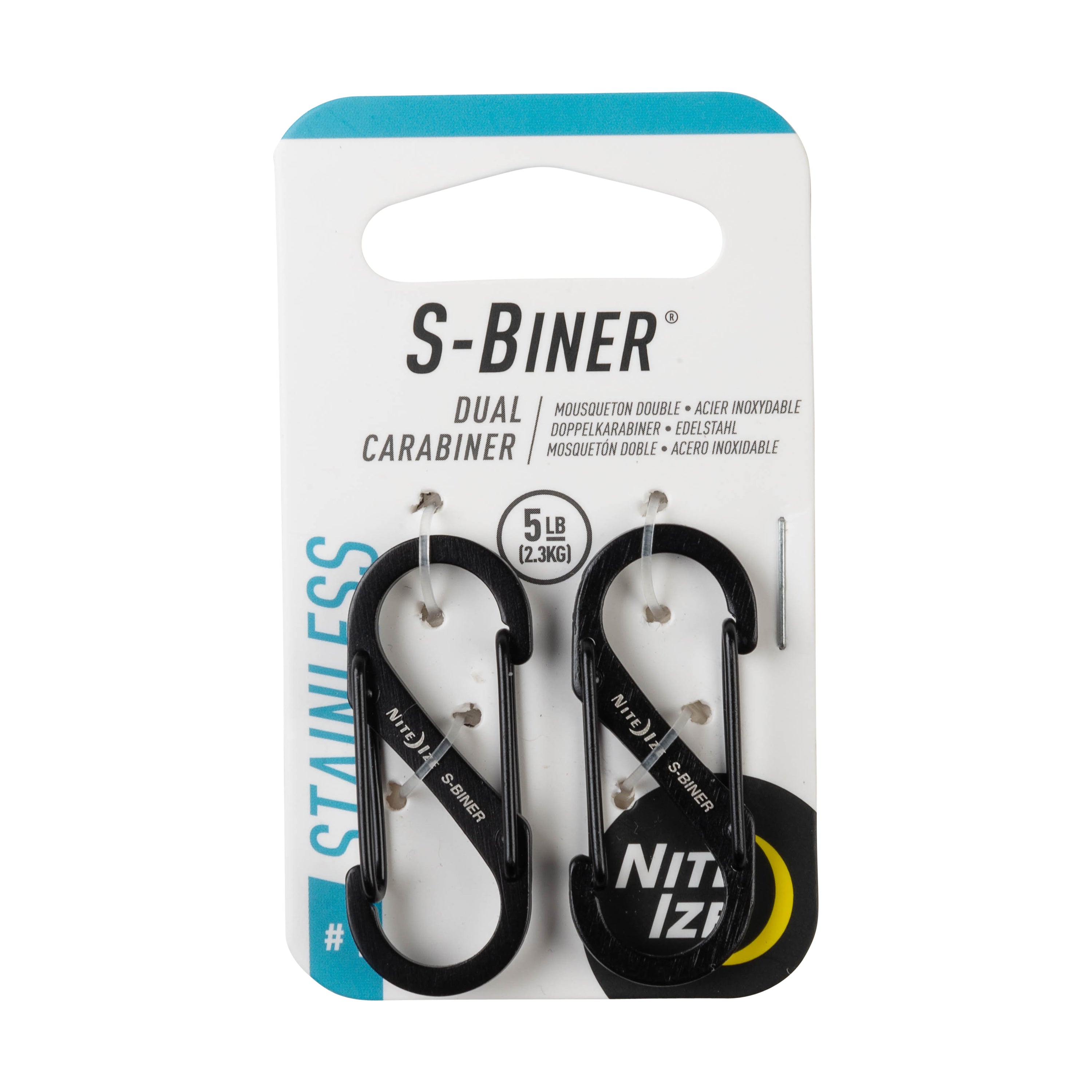 Nite Ize S-Biner Size #1-Black 2pk