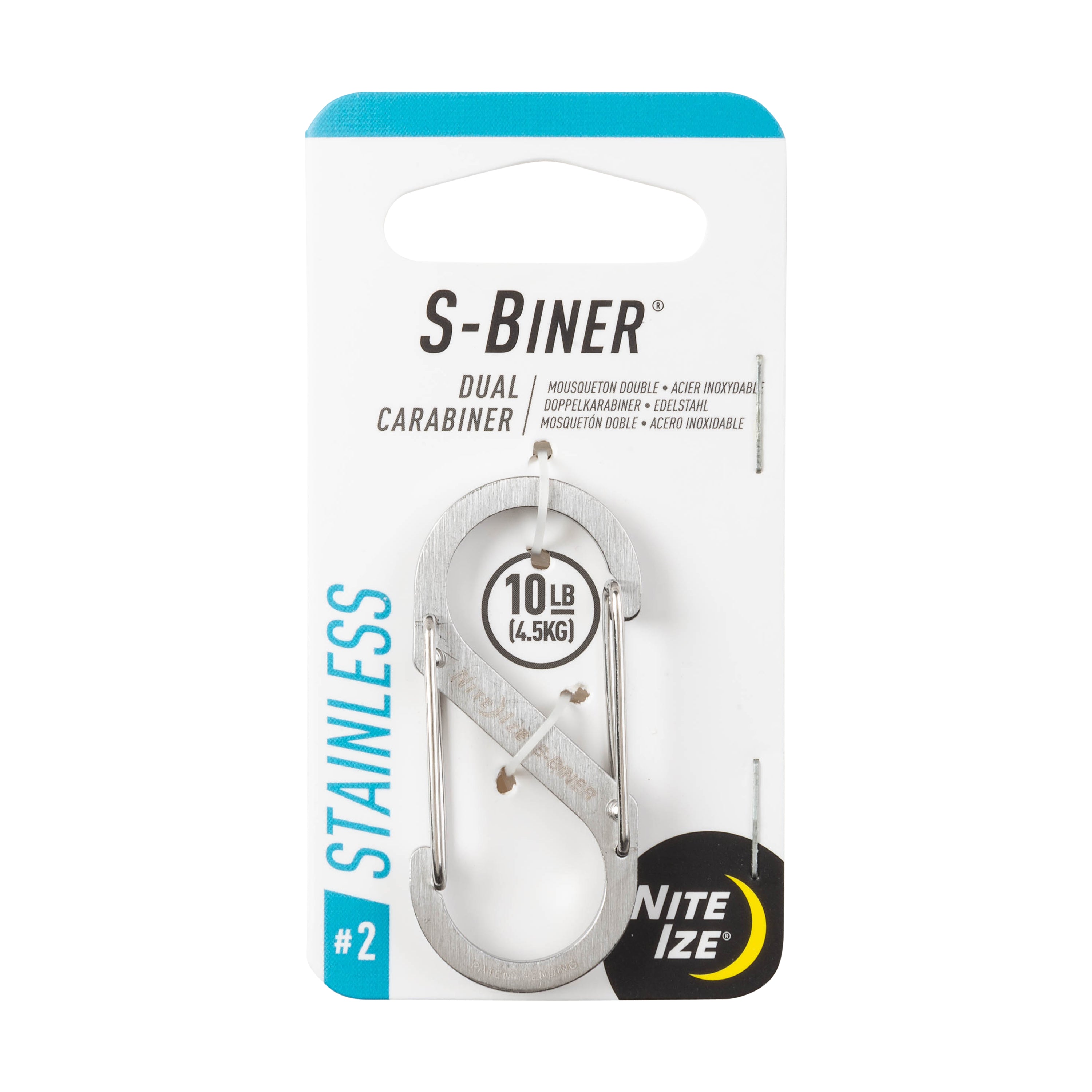 Nite Ize S-Biner® Stainless Steel Double Gated Carabiner #2 - Stainless
