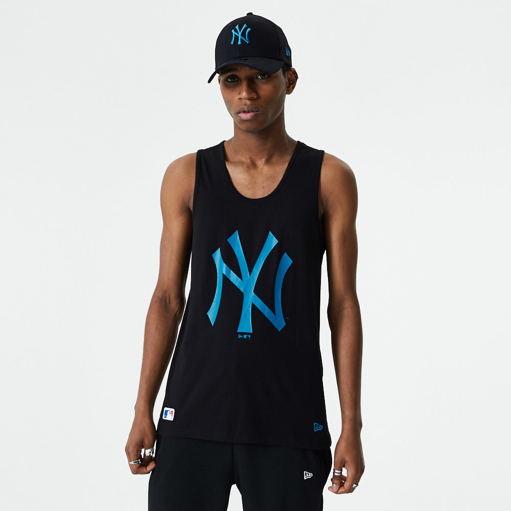 New era MLB Team Logo New York Yankees Sleeveless T-Shirt Yellow